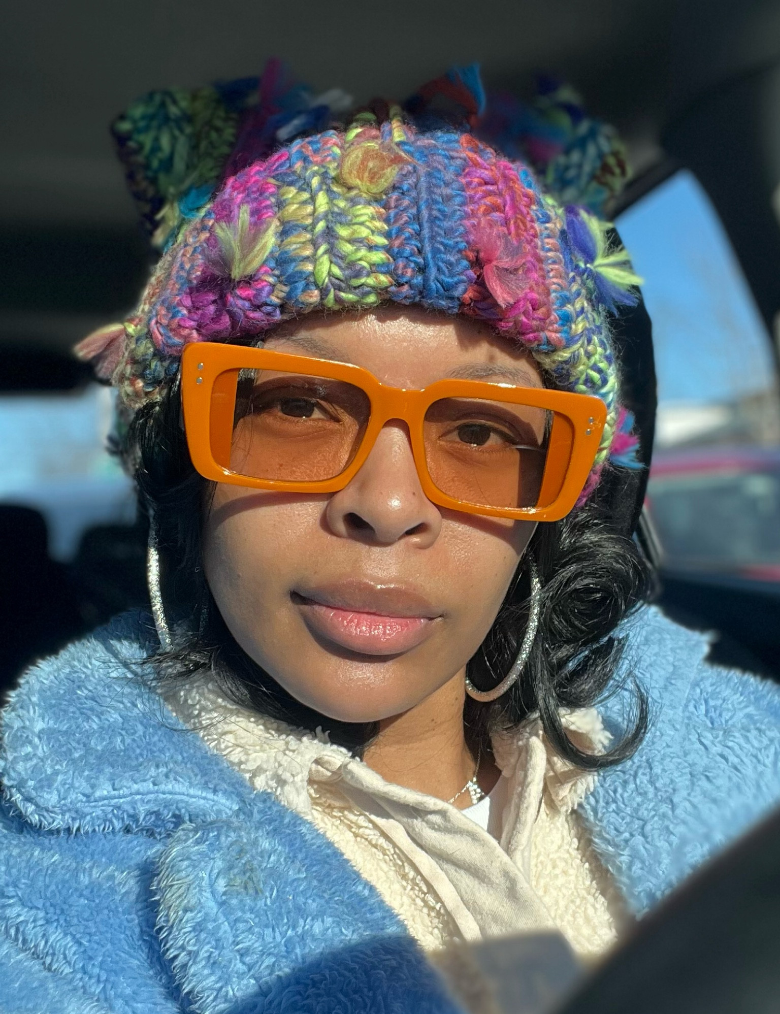 Beanie for cold blue weather...
