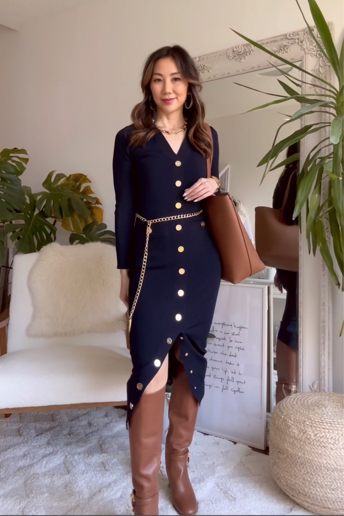 Styling this chic look from Michael Kors!  This knit dress is perfect to dress up or down. I’ve paired it with these chic block heel knee high boots and oversized tote for a classy workwear look. Accessorized with gold hoop earrings, chain necklace and watch. 

Outfit details below! And don’t forget to check out their sale section with up to 70% off!! 



#LTKstyletip #LTKSale #LTKworkwear