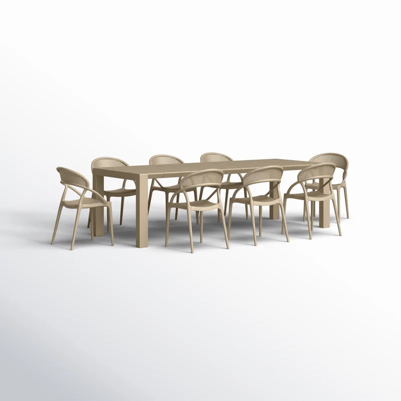Farrah 8 - Person Patio Dining Set with Extendable Rectangular Table | Wayfair North America