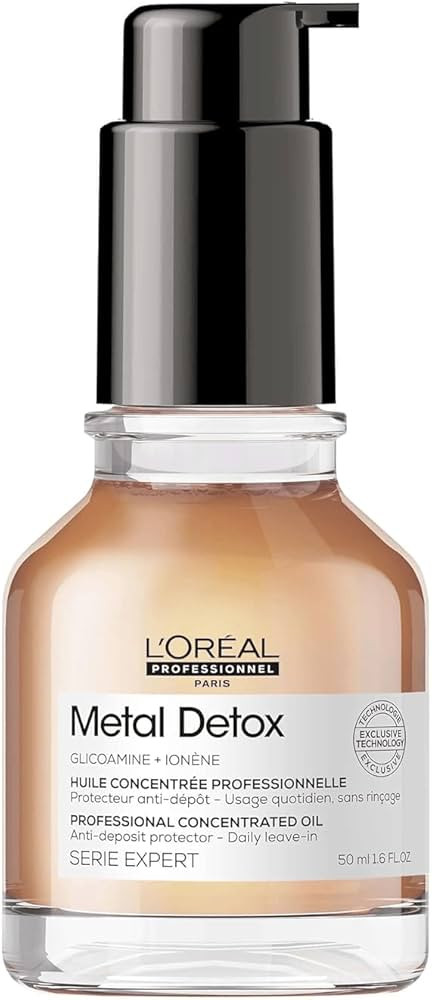L’Oréal Professionnel Metal Detox Concentrated Oil for Soft, Shiny, Silky Hair, Fast-absorbing... | Amazon (UK)