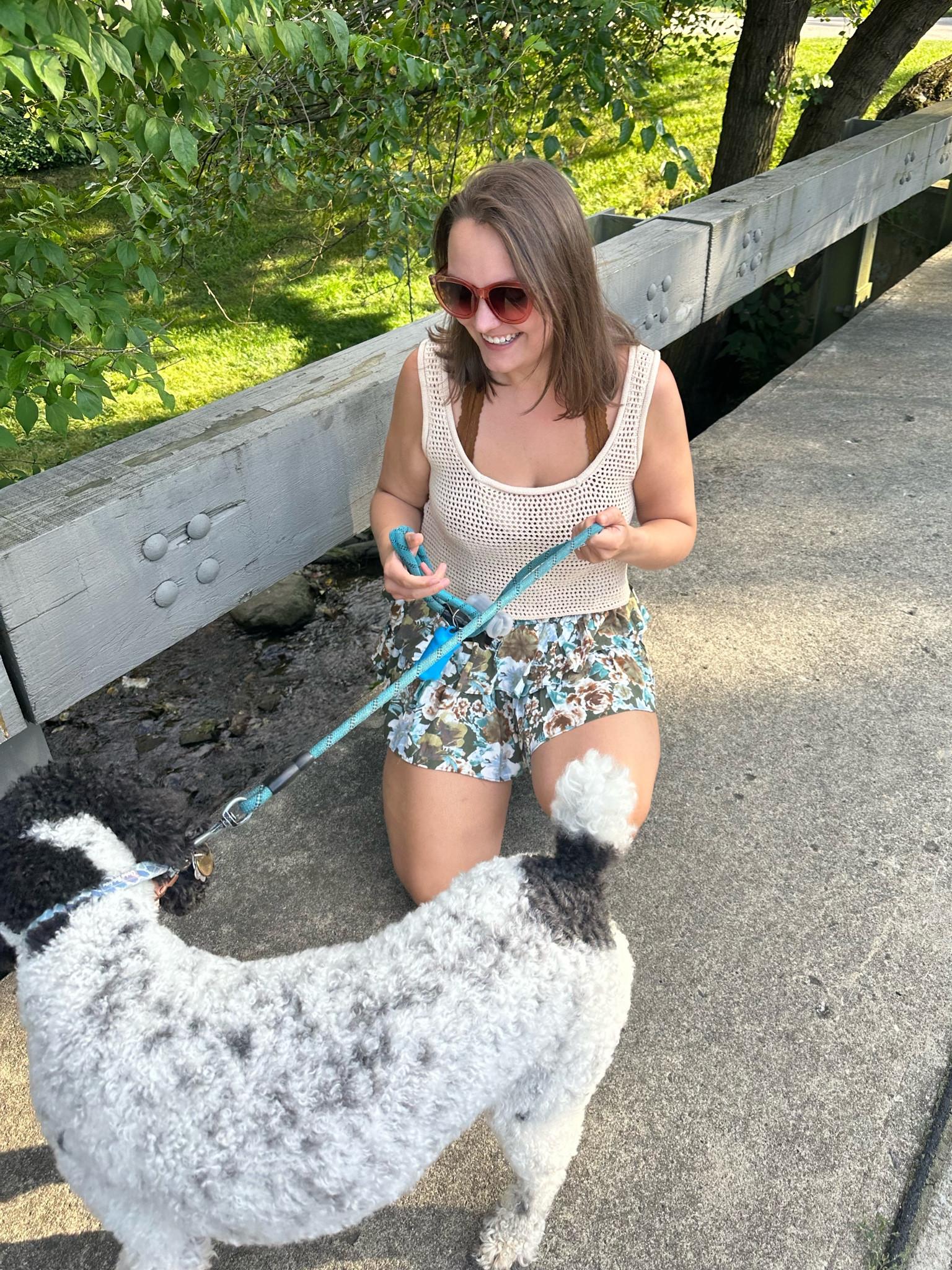 Walking the pup in a cute summer to fall transitional outfit! 

#LTKU #LTKstyletip #LTKSeasonal