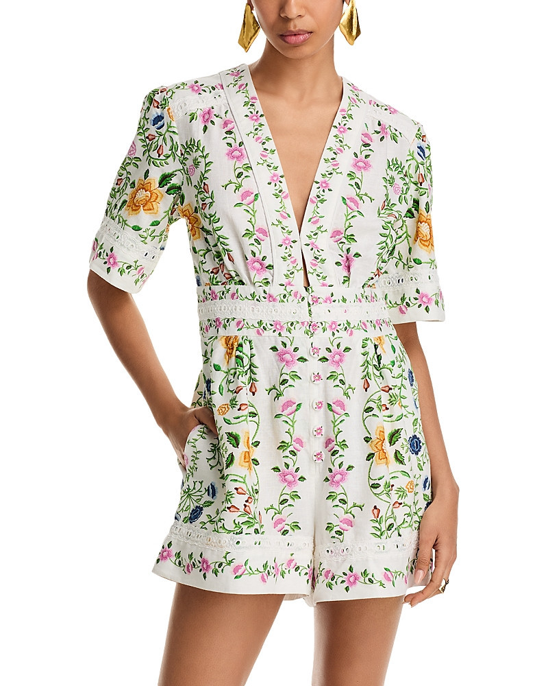 Farm Rio Folk Floral Romper - Exclusive | Bloomingdale's (US)
