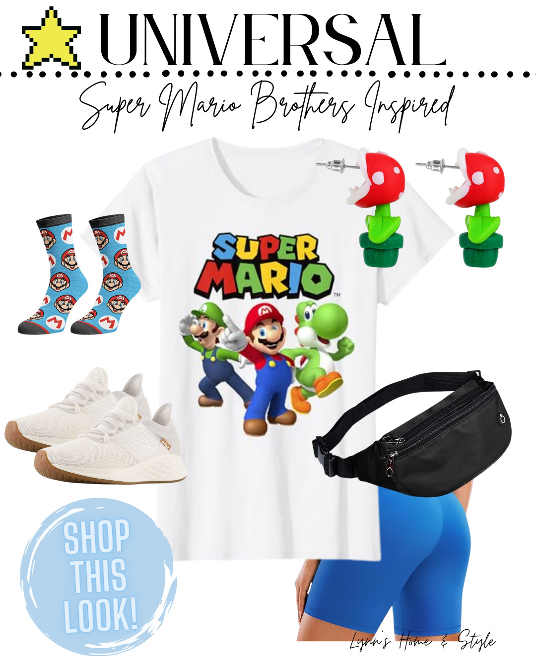 Leveling up the fashion game with this Super Mario-inspired outfit! Complete with matching Piranha Plant earrings that are a total power-up!  Ready to conquer the style world, one adventure at a time. 

#NintendoStyle #GeekChic #FashionQuest #amazonfinds #amazon #supermario #universalstudios #epicuniverse 

 #LTKStyleTip #LTKTravel #LTKFamily