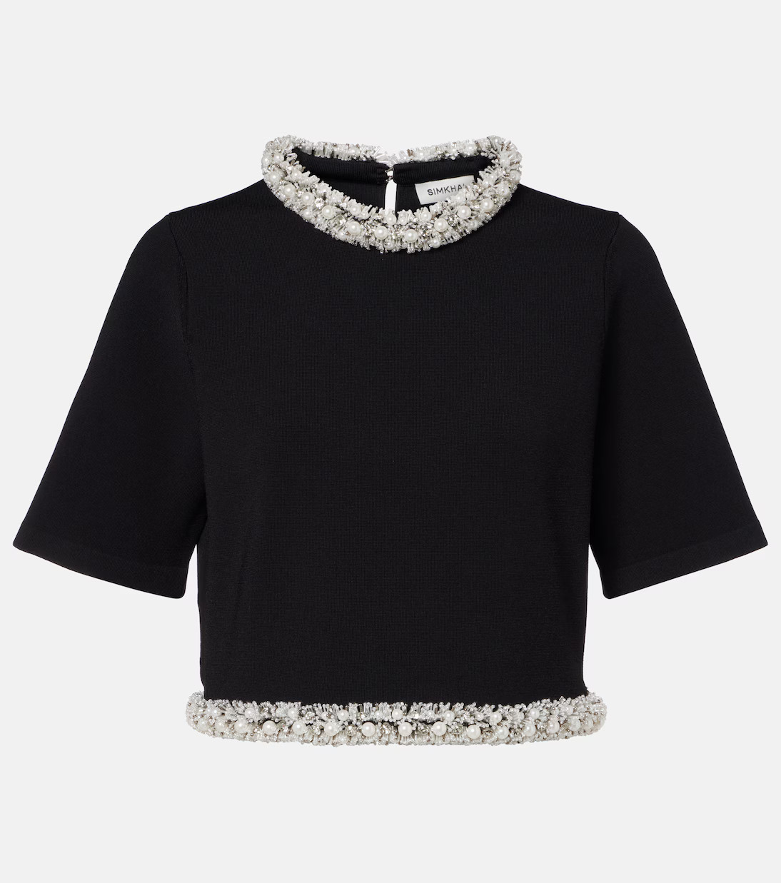 Ozelle embellished knitted crop top | Mytheresa (UK)