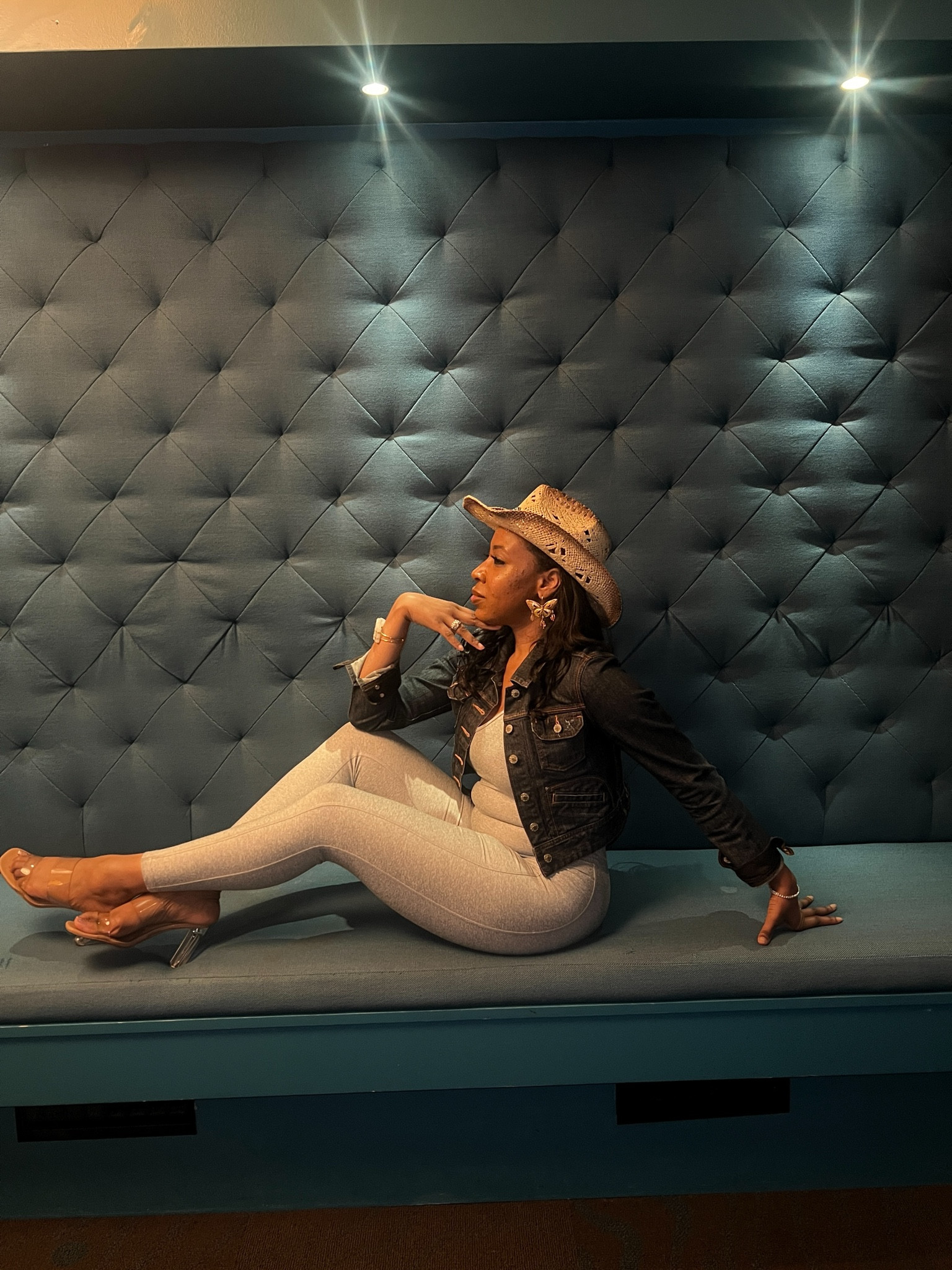 From yoga class to the grocery store, this jumpsuit has got you covered - just add a denim jacket and cowgirl hat for some extra flair. 💋🫶🏾

#OldNavyFinds #CowgirlHat #Athleisure

#LTKstyletip #LTKU #LTKsalealert