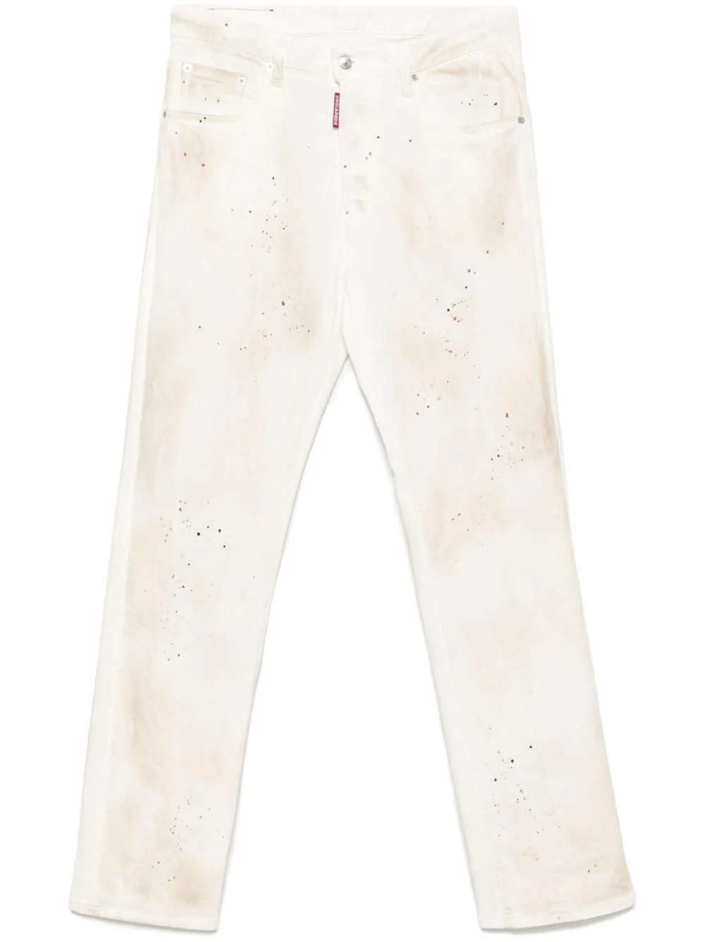DSQUARED2 paint-splatter jeans - White | Farfetch Global