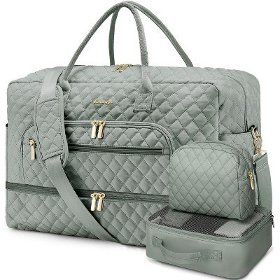 Weekender Bags for Women with Shoe Compartment, Carry on Overnight Bag with Toiletry Bag, Gym Duffel Bag with Wet Pocket, 3 PCS Set | Target