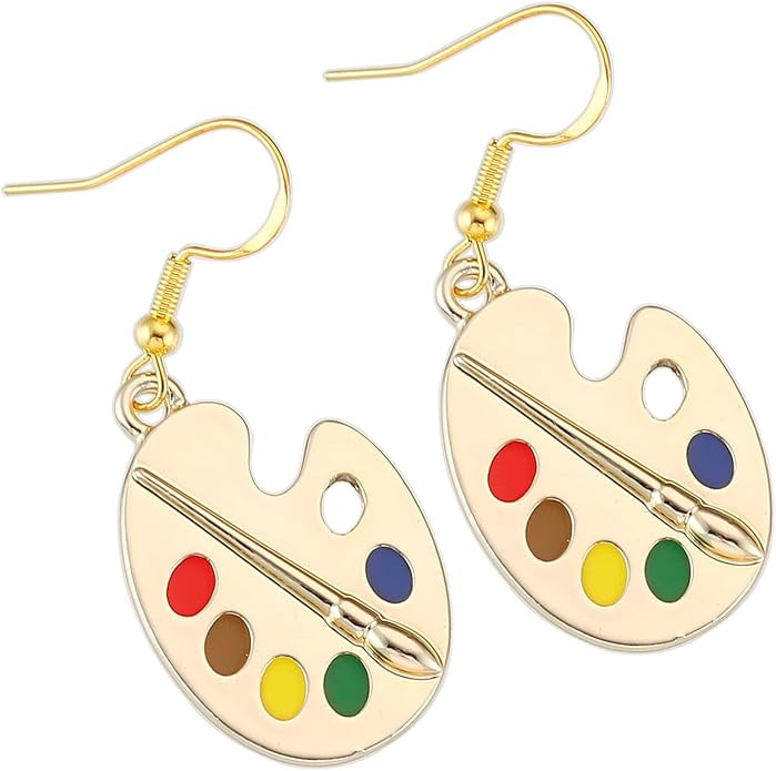 Art Teacher Appreciation Gifts: Earring Painters Palette Jewelry Set Teacher Earrings | Amazon (US)