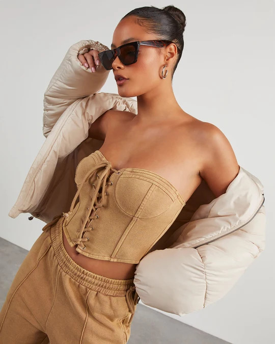 Natalia Fleece Corset Top | VICI