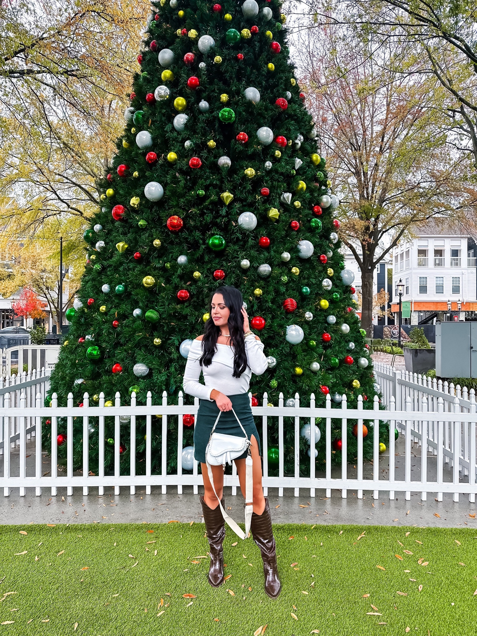 Under $30 amazon corduroy skirt (small, multiple colors), under $25 amazon asymmetrical off the shoulder top (small, 5+ colors, on seal), under $20 amazon saddlebag purse and under $50 amazon western boots on sale for black friday! #founditonamazon 

#LTKsalealert #LTKCyberWeek #LTKHoliday