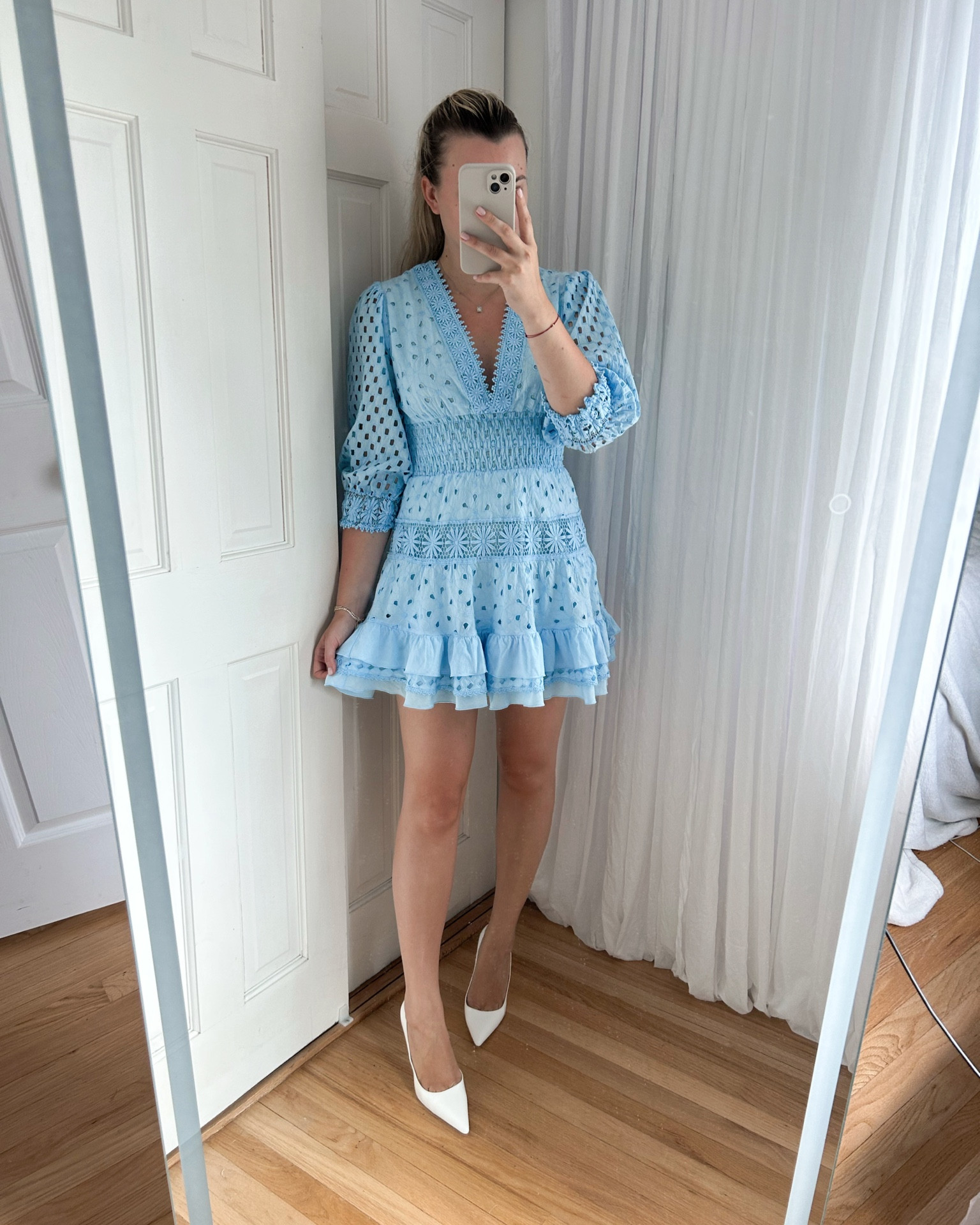 Summer dress, blue dress, vacation dress, Europe dress, baby shower dress, wearing size small & selling new with tags, 40% off, on Poshmark & Mercari 🩵

#LTKstyletip