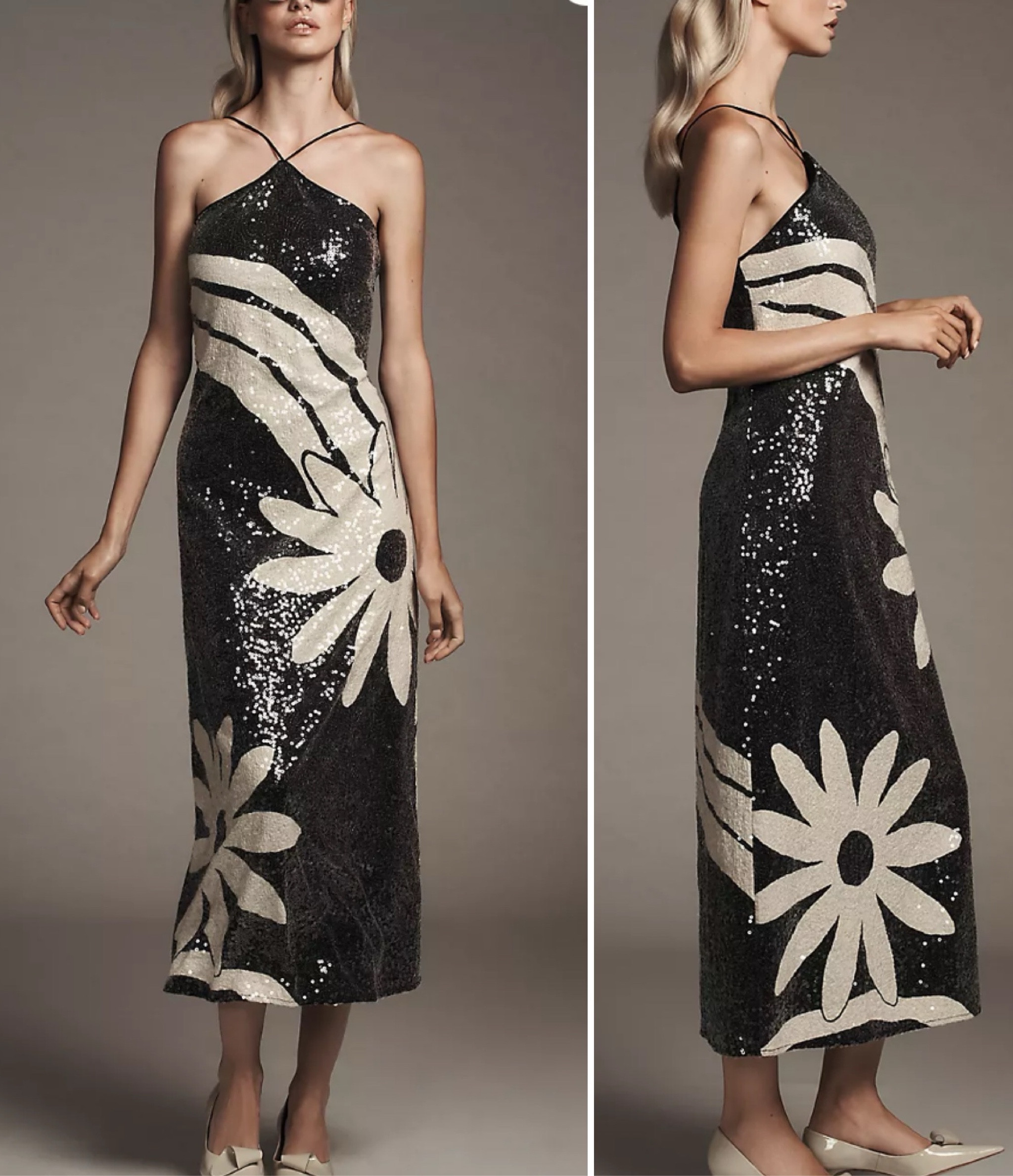 farm rio x anthropologie halter sequin column midi dress Farm Rio x Anthropologie Halter Sequin Column Midi Dress at MarketFair  Shoppes in Princeton, NJ