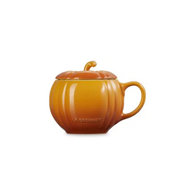 Le Creuset Stoneware Pumpkin Mug With Lid, 14 Oz. - Persimmon | Wayfair North America