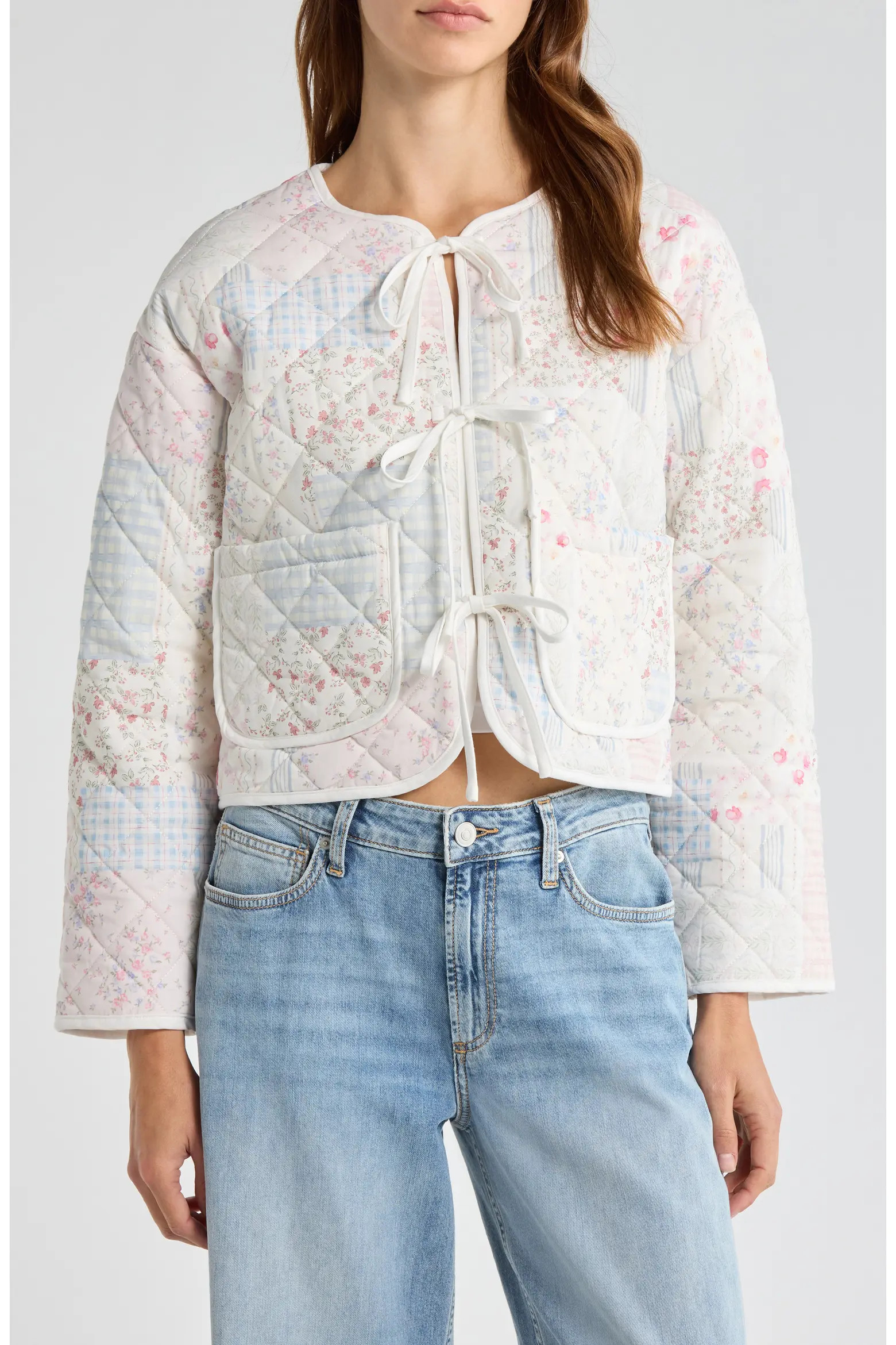 Tie Front Quilted Jacket (Women) | Nordstrom | Nordstrom
