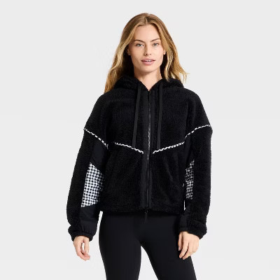 Women's High-Pile Fleece Bomber Jacket - JoyLab™ | Target