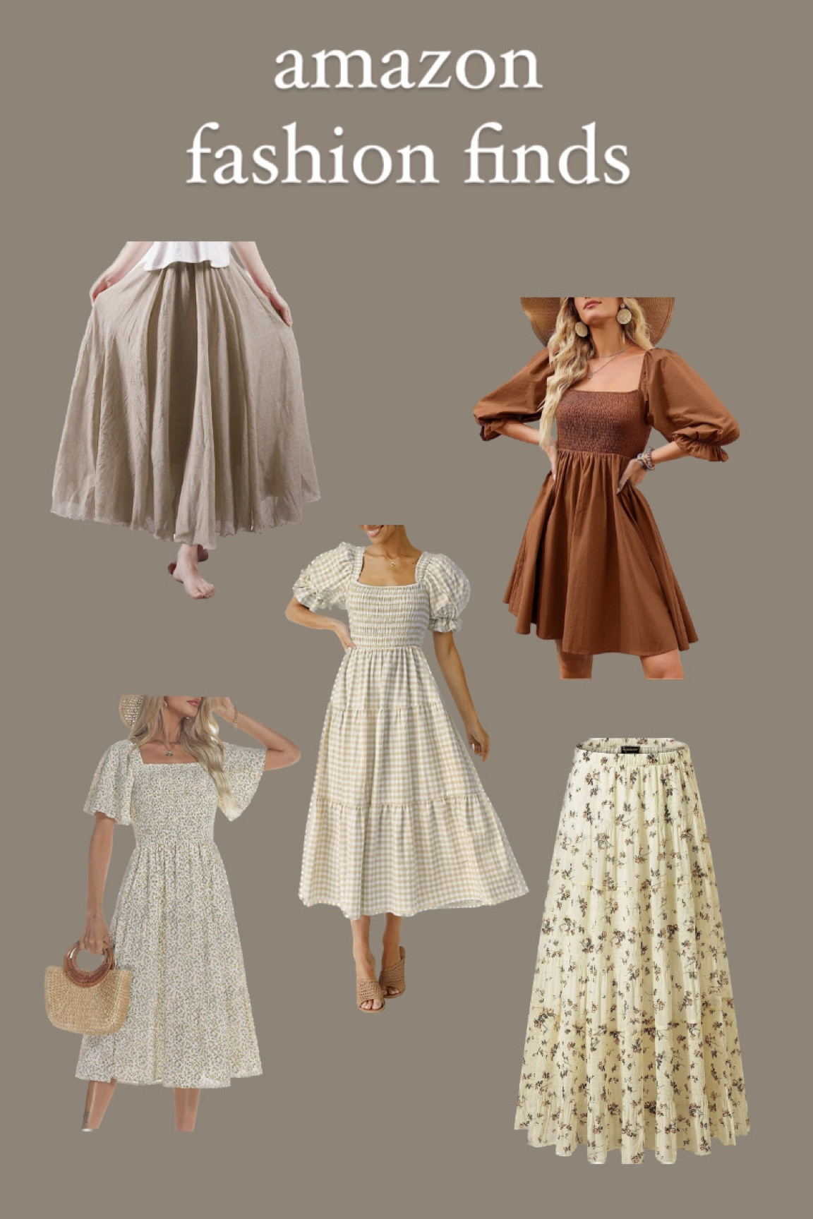 amazon fashion finds

cottagecore fashion, cottage core, amazon neutral dresses, modest clothing, summer fashion, spring fashion, fall fashion, boho dress, floral dress, neutral dress, amazon fashion, amazon dress, amazon skirt, capsule wardrobe, neutral closet, 

#LTKstyletip #LTKSeasonal #LTKunder50
