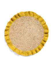 14in Raffia Ruffle Hand Woven Placemat | Kitchen & Dining Room | Marshalls | Marshalls