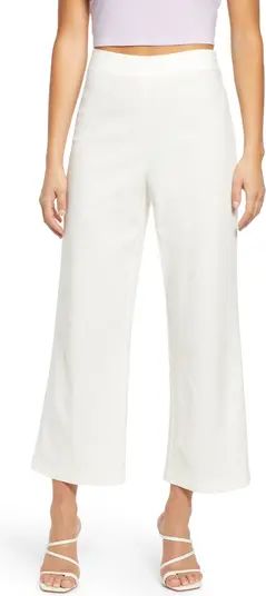 Mally Linen Blend Crop Pants | Nordstrom