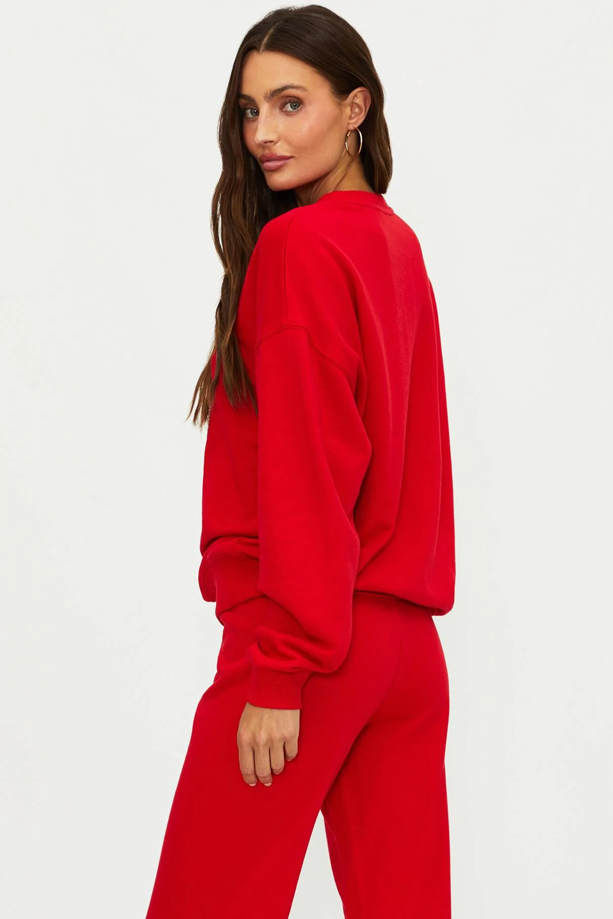 Devyn Sweatshirt Red Sequin Bow | Holiday Sweat Set | Beach Riot | Beach Riot