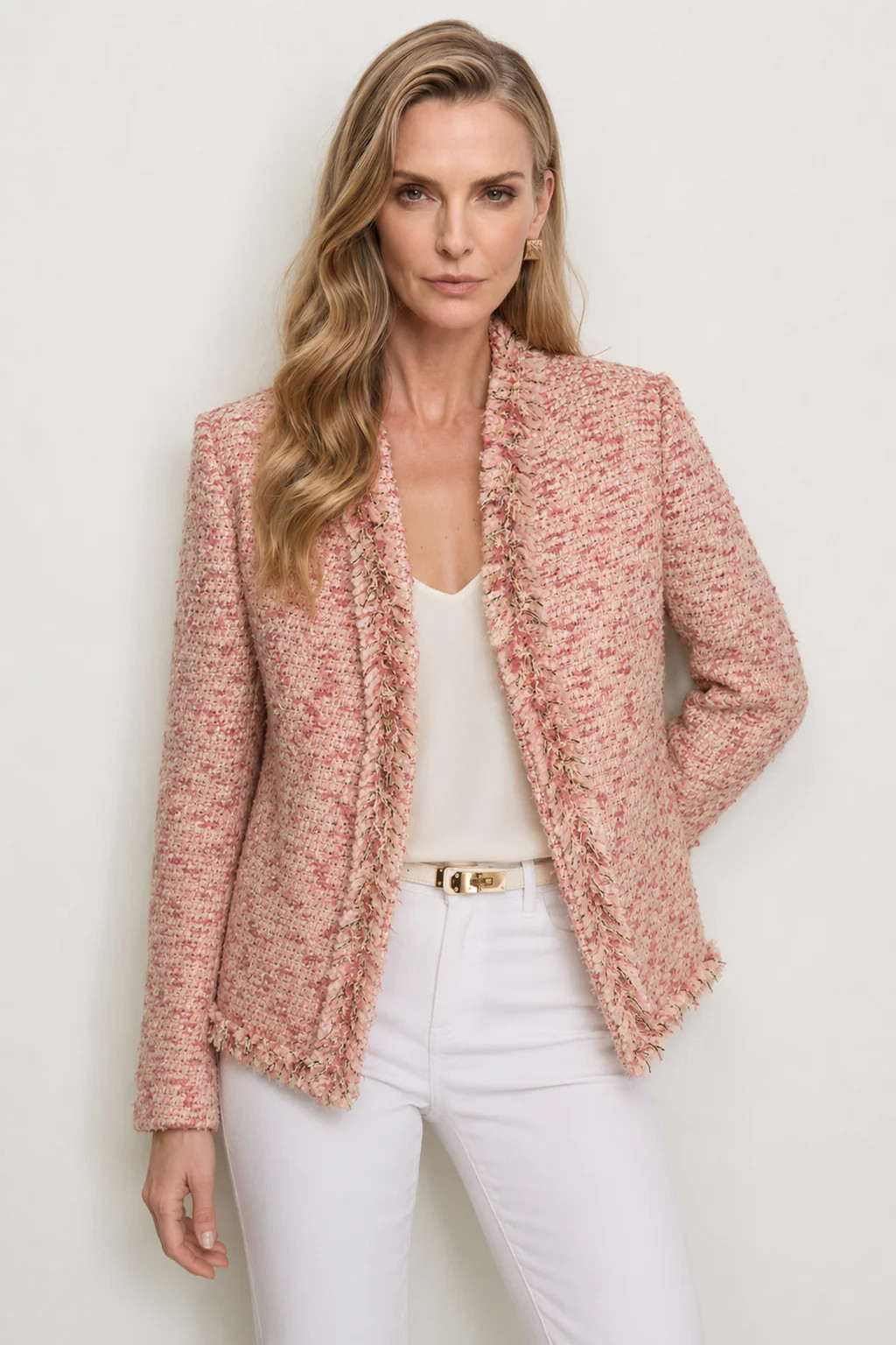 Florence Tweed Jacket - Rose Multi | The Noli Shop