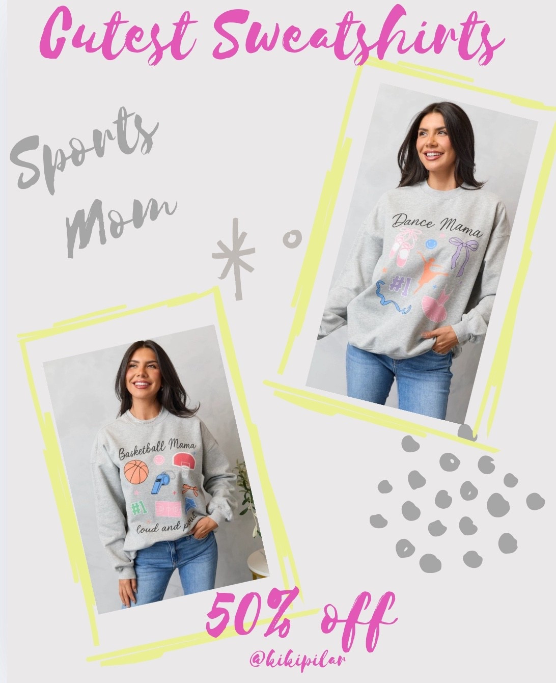 Just saw these cute sweatshirts on sale
Dance mom sweatshirt 
Basketball mom sweatshirt 
Soccer mom sweatshirt 
Graphic sweatshirt sale
50% off sweatshirt 
50% off sitewide 
Black Friday cyber Monday sale
Gifts for mom
Gifts for herr

#LTKCyberWeek #LTKGiftGuide #LTKSaleAlert