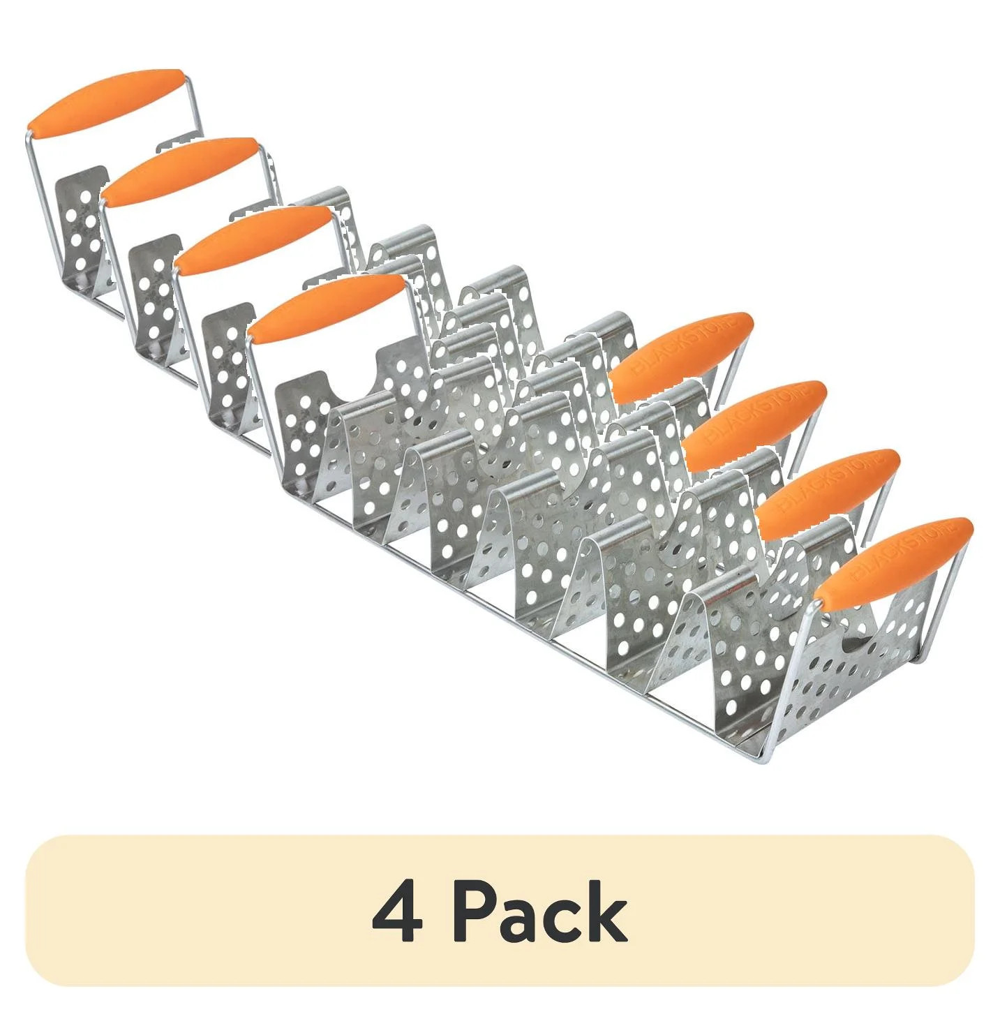 (4 pack) Blackstone Stainless Steel Taco Rack Holder with Handles | Walmart (US)