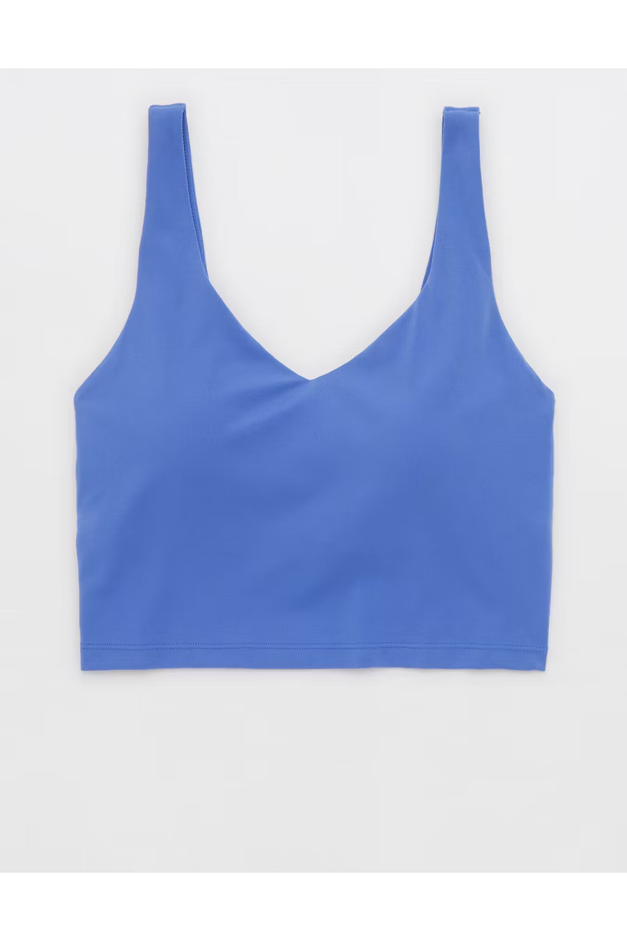 OFFLINE By Aerie Real Me Low Key Longline Sports Bra Women's Ice Blue S | American Eagle Outfitters (US & CA)
