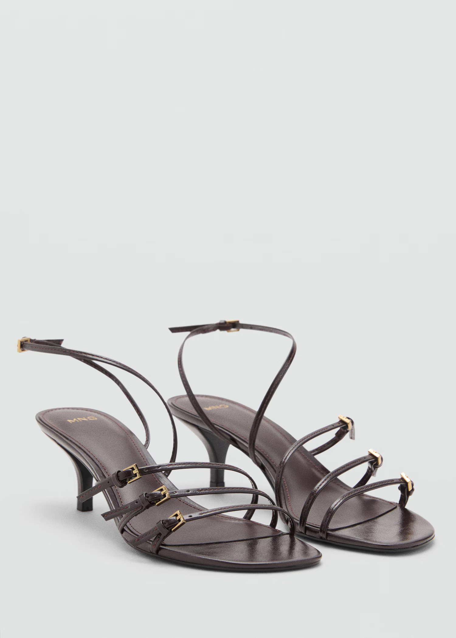 Kitten-heel sandals with buckle | MANGO (UK)