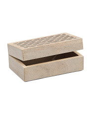 8in Carved Scalloped Mango Wood Box | Home | Marshalls | Marshalls