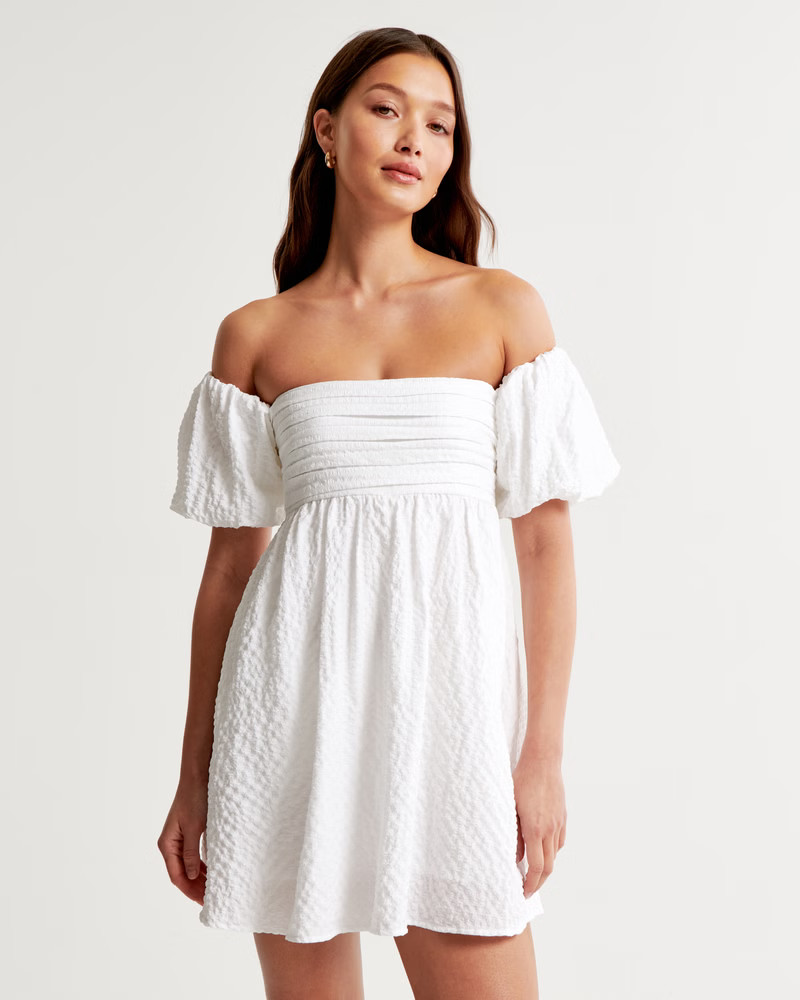 Women's Emerson Off-The-Shoulder Skort | Women's New Arrivals | Abercrombie.com | Abercrombie & Fitch (US)