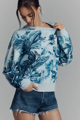 Pilcro Batik Oversized Sweatshirt | Anthropologie (US)