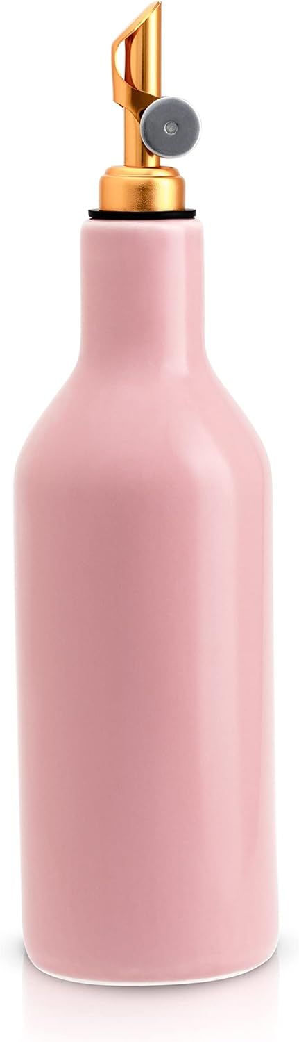 Rosebud Bottle Co. Ceramic Pink Olive Oil Dispenser (Gold Spout) | Amazon (US)