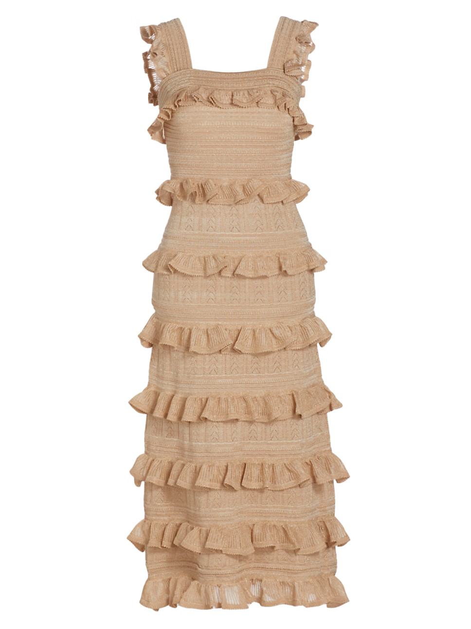 Matchmaker Metallic Ruffle Midi-Dress | Saks Fifth Avenue