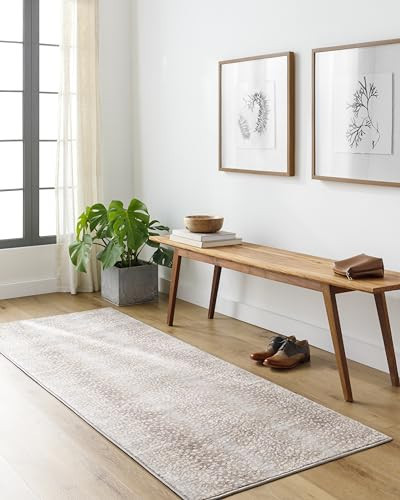 Livabliss Area Rugs - 3x10 Pablo Modern Antelope Print Tan Gray Runner Rug for Living Room Bedroom - Animal Theme Non-Shedding Stain Resistant Carpet for Kitchen, Home Office (2'7" x 10') | Amazon (US)