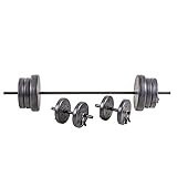 US Weight 105 Pound Barbell Weight Set for Home Gym| Adjustable Weight Set with Two Dumbbell Bars and Full 6 Ft Bar, Black | Amazon (US)