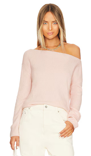 Lovers + Friends Alayah Off Shoulder Sweater in Soft Pink | Revolve Clothing (Global)