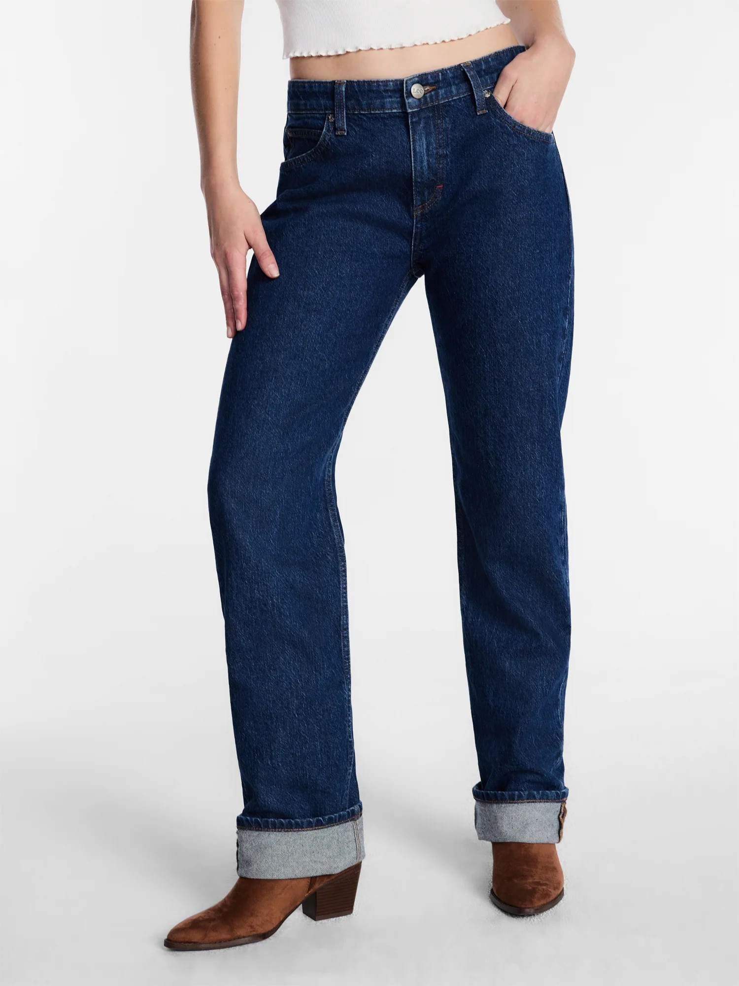 Kacey Lee Women's High Rise Straight Jeans, Sizes 0-18 | Walmart (US)