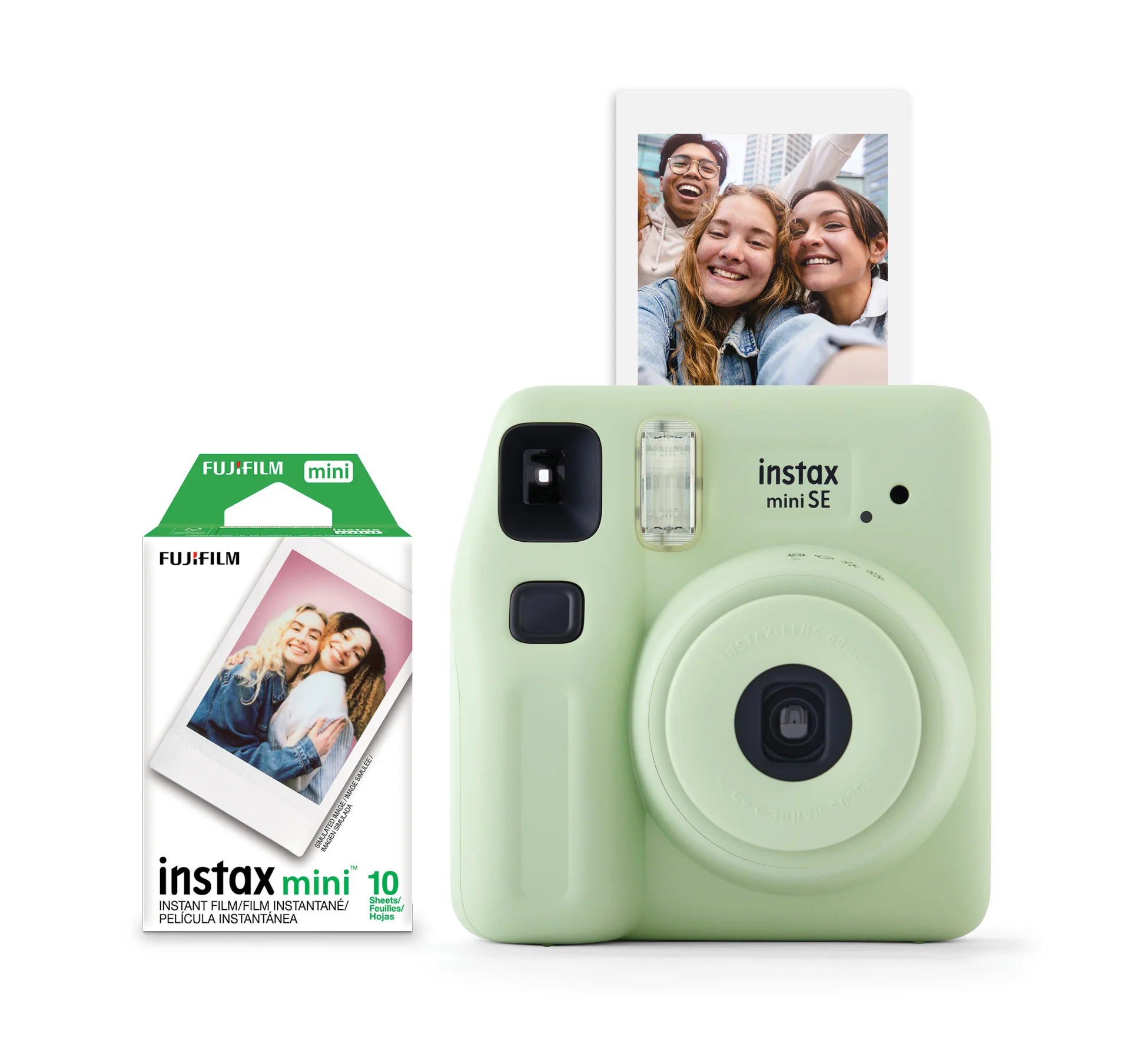 Fujifilm Instax Mini SE Instant Camera with Bonus 10 pack Mini Film, Seafoam Green (Value Pack) | Walmart (US)