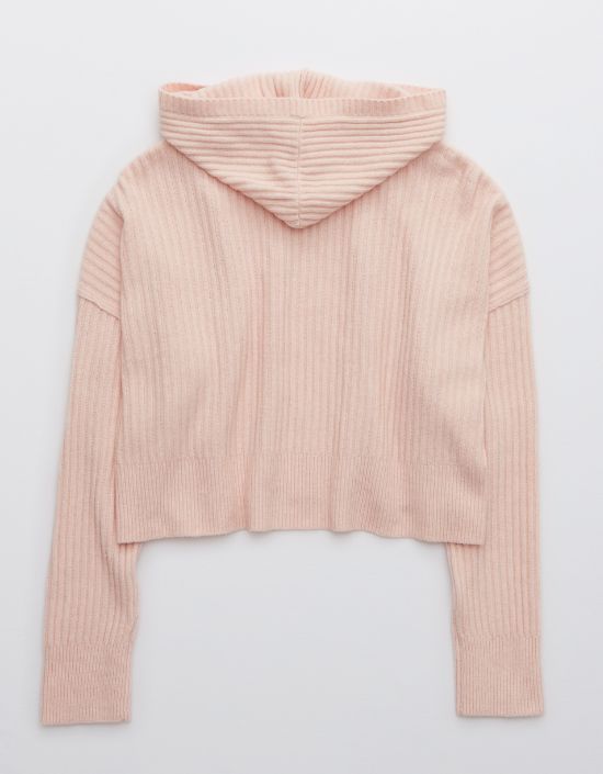 OFFLINE Ribbed Cropped Sweater Hoodie | American Eagle Outfitters (US & CA)
