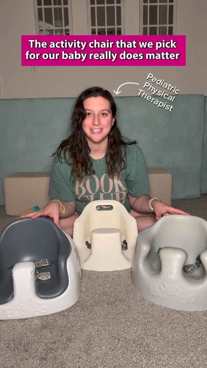 
Not all baby containers support your baby’s body the same way.

If their hips are sitting low and their knees are way up high, that position can limit core engagement and put more stress on their joints. That’s why I don’t recommend the original Bumbo style seat. 🚫

What we want to see:
✔️ Hips and knees level
OR
✔️ Hips slightly higher than knees

That setup encourages a more supportive sitting posture and better alignment.

We personally used the Bumbo Multi Seat and the Upseat with our girls, but there are several great options that promote healthier positioning.

Your baby deserves a seat that works with their development, not against it.

#babychair #babytips #babydevelopment #pediatricpt #infantdevelopment