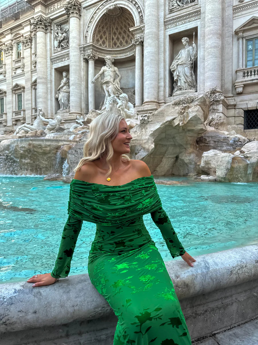 Trevi emerald green maxi dress | Azura Rose