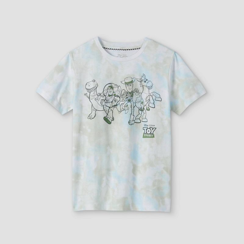Boys' Disney Toy Story Short Sleeve Graphic T-Shirt - Green/Blue | Target