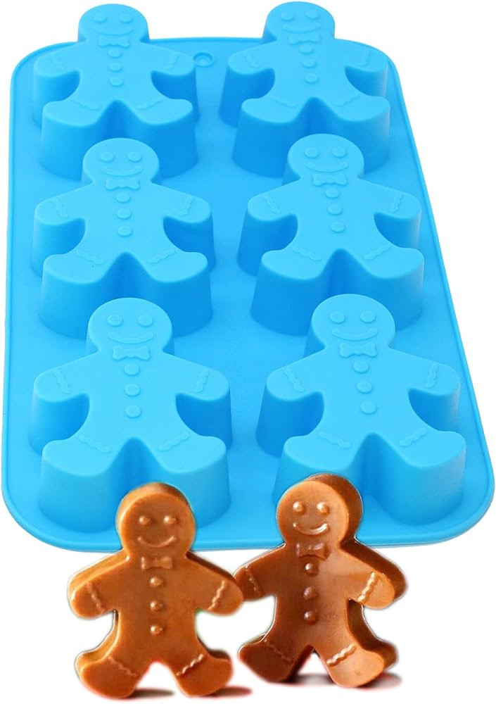 X-Haibei Gingerbread Man Soap Cookies Chocolate Jello Siliocne Mold Christmas Gift | Amazon (US)