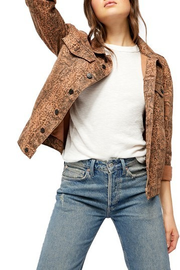Snake Print Trucker Jacket | Nordstrom Rack
