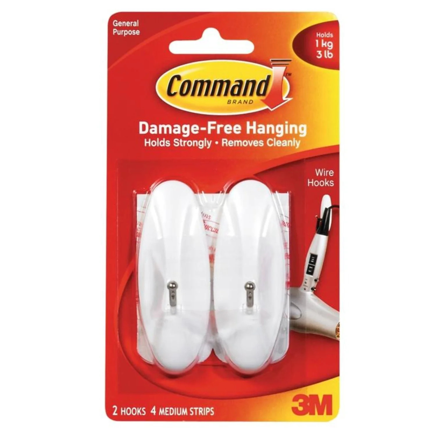 Command Medium Wire Hooks (Pack of 2) | Walmart (US)