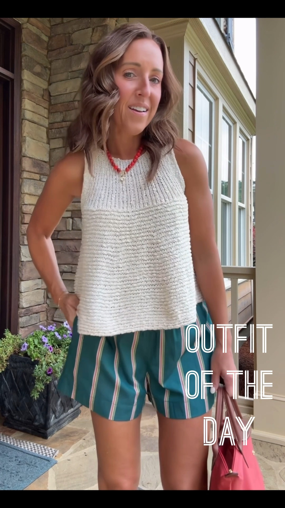 What I’m wearing today. Outfit of the day. Poplin shorts. Sweater swing tank. 
Both XS

#LTKootd #LTKSeasonal #LTKOver40