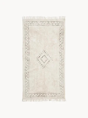 Hand-Tufted Cotton Rug Fionn with Fringes | Westwing UK