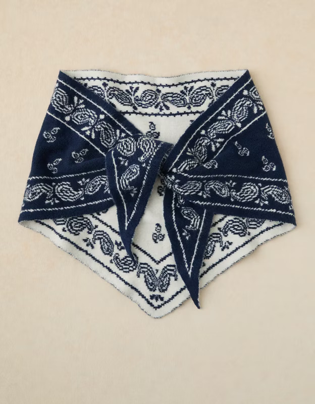 AE Knit Triangle Bandana Scarf | American Eagle Outfitters (US & CA)