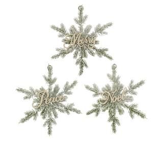 Assorted Christmas Sentiment Pine Leaf Snowflake Wall Décor by Ashland®, 1pc. | Michaels Stores