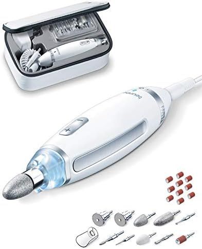 Beurer 24-piece Professional Manicure & Pedicure Nail Drill Kit | 10 Stainless Steel Attachm./10 ... | Amazon (US)